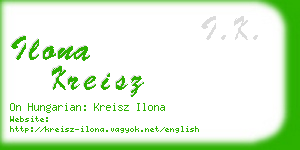 ilona kreisz business card